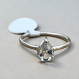White Topaz Solid 925 Sterling Silver Stack Ring 5