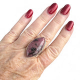 Rhodonite Solid 925 Sterling Silver Ring 9