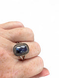 Blue Kyanite Solid 925 Sterling Silver Ring 10