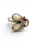 Faceted Ethiopian Opal Solid 925 Sterling Silver Ring 8