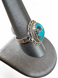 Pilot Mountain Turquoise Solid 925 Sterling Silver Ring 10
