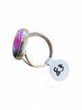 Pink Dendritic Opal Solid 925 Sterling Silver Ring 8.5
