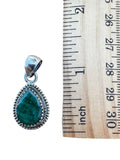 Emerald Solid 925 Sterling Silver Pendant