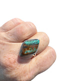 Black Jack Turquoise Solid 925 Sterling Silver Ring 9