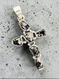 Cross Shungite Solid 925 Sterling Silver Pendant