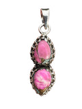 Kingman Cotton Candy Turquoise Solid 925 Sterling Silver Pendant