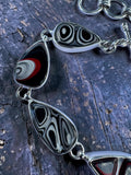 Fordite Detroit Agate Solid 925 Sterling Silver Bracelet