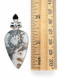 Maligano Jasper & Onyx Solid 925 Sterling Silver Pendant