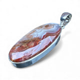 Crazy Lace Agate Solid 925 Sterling Silver Pendant