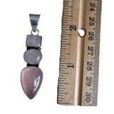 Rose Quartz Solid 925 Sterling Silver Pendant