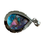 Kingman Trifecta Turquoise Solid 925 Sterling Silver Pendant