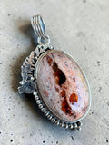 Mexican Fire Opal Solid 925 Sterling Silver Pendant