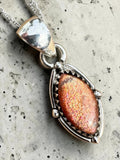 Sunstone Solid 925 Sterling Silver Pendant