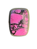 Kingman Cherry Blossom Dahlia Solid 925 Sterling Silver Ring 10