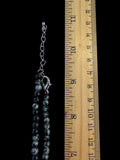 Snowflake Black Obsidian 4 mm Beaded Necklace