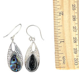 Abalone Solid 925 Sterling Silver Earrings