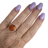 Sponge Coral Solid 925 Sterling Silver Ring 7.5