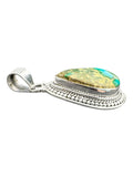 Sonoran Gold Turquoise Solid 925 Sterling Silver Pendant