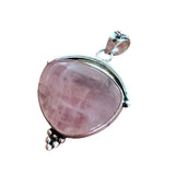 Rose Quartz Solid 925 Sterling Silver Pendant