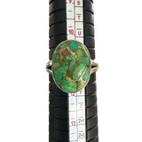 Green Mojave Turquoise Solid 925 Sterling Silver Ring 11