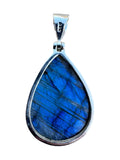 Labradorite Solid 925 Sterling Silver Pendant