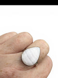 Pink Calcite Solid 925 Sterling Silver Ring 10