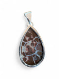 Septarian Solid 925 Sterling Silver Pendant