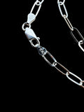 20 inch Solid 925 Sterling Silver Paperclip Chain Necklace