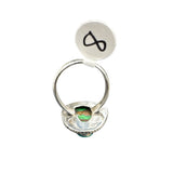 Kingman Peacock Dahlia Solid 925 Sterling Silver Ring 8