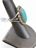 Kingman Turquoise Solid 925 Sterling Silver Ring 6
