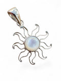 SUN Mother of Pearl Solid 925 Sterling Silver Pendant