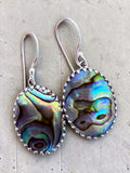 Abalone Solid 925 Sterling Silver Earrings