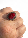 Ruby Solid 925 Sterling Silver Ring 9