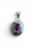 Ruby Solid 925 Sterling Silver Pendant