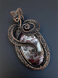 Crazy Lace Agate Copper Wrapped Pendant
