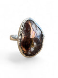 Copper Agate Solid 925 Sterling Silver Ring 8.5