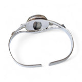 Zebra Calcite Solid 925 Sterling Silver Cuff Bracelet