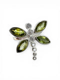 Peridot Butterfly Solid 925 Sterling Silver Ring 4.5