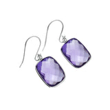Amethyst Solid 925 Sterling Silver Earrings