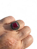 Ruby Solid 925 Sterling Silver Ring 7