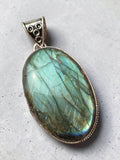 Labradorite Silver Overlay Pendant