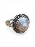 Pearl Solid 925 Sterling Silver Ring 8
