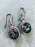 Rainbow Fire Topaz Solid 925 Sterling Silver Earrings