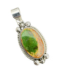 Sonoran Gold Turquoise Solid 925 Sterling Silver Pendant