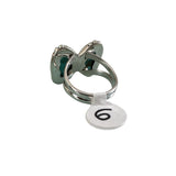 Butterfly Carved Tibetan Turquoise Solid 925 Sterling Silver Ring 6