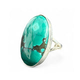 Tibetan Turquoise Solid 925 Sterling Silver Ring 7