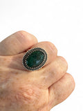 Emerald Solid 925 Sterling Silver Ring 7