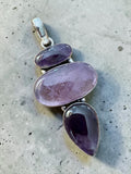 Amethyst Silver Overlay Pendant