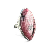Rhodonite Solid 925 Sterling Silver Ring 9