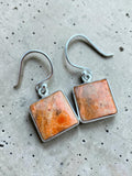Sponge Coral Solid 925 Sterling Silver Earrings